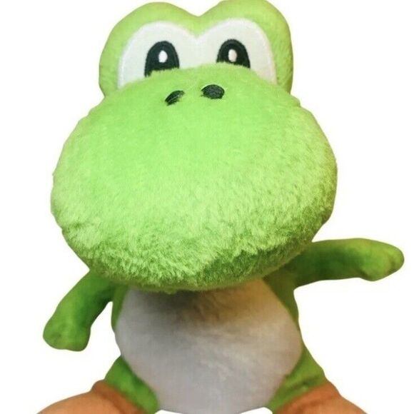 2010 Nintendo WII Super Mario Bros YOSHI Sitting Plush Stuffed Animal Toy 7” - Picture 1 of 8